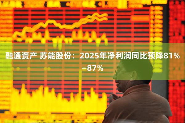 融通资产 苏能股份：2025年净利润同比预降81%—87%